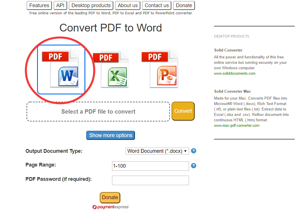convert pdf to microsoft word online for free